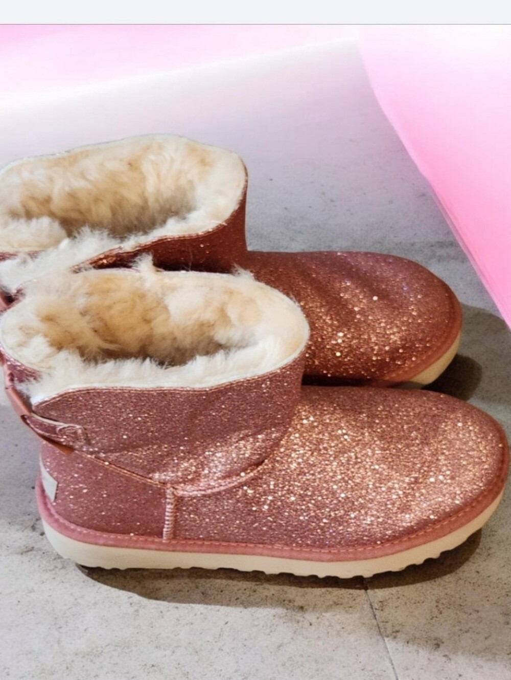 UGG Womens Sparkle Mini Bailey■ No Box, Retired, HTF& Firm《 EUC